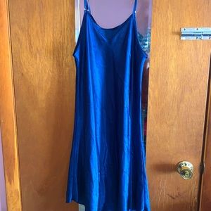 Dark blue silky slip/dress